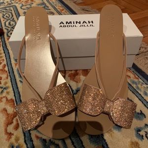 Aminah rose gold sandals